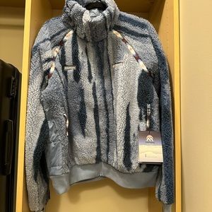 NWT MADHAPPY X Columbia sherpa jacket blue XL discontinued rare collab